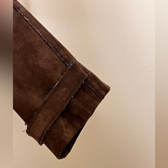 Reversible Suede and Denim Trench Coat - Picture 8 of 8